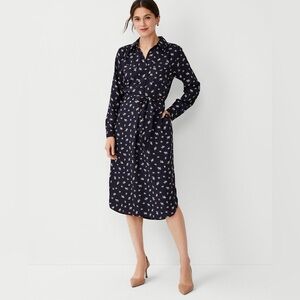 Petite Floral Belted Pocket Shirtdress